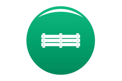 Wide fence icon vector green