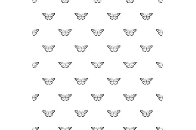 Decorative moth pattern seamless vector