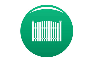 Wooden fence icon vector green