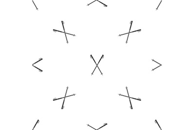 Nord walking sticks pattern seamless vector