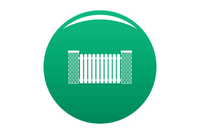 City fence icon vector green