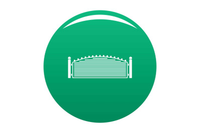 Metal fence icon vector green