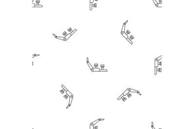 Hiking shoe equipment pattern seamless vector