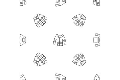 Winter jacket pattern seamless vector