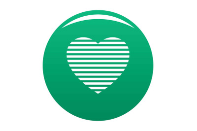Warm heart icon vector green