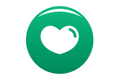 Loving heart icon vector green