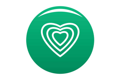 Human heart icon vector green