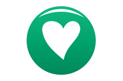 Cruel heart icon vector green