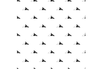 Snow mountain pattern seamless vector
