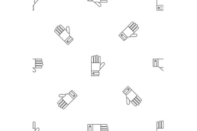 Ski gloves pattern seamless vector