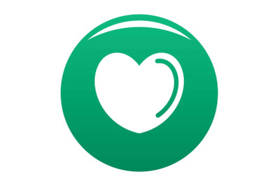 Poisoned heart icon vector green