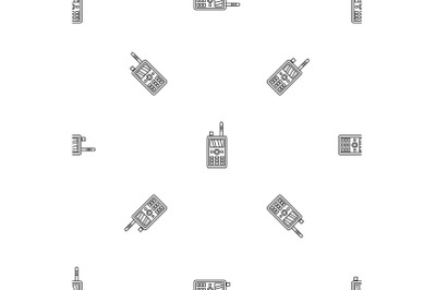 Talkie radio pattern seamless vector