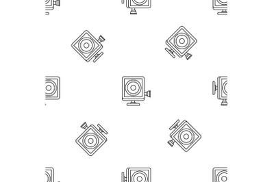 Action camera pattern seamless vector