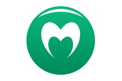 Prophetic heart icon vector green