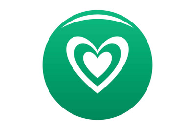 Masculine heart icon vector green