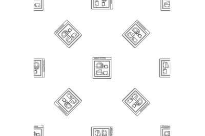 Dishwasher pattern seamless vector