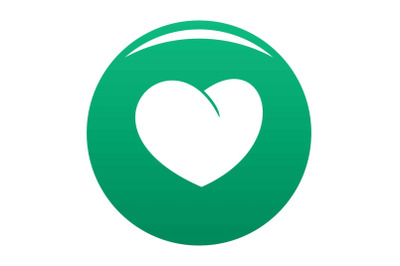 Angelic heart icon vector green