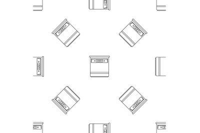 Closed dishwasher pattern seamless vector