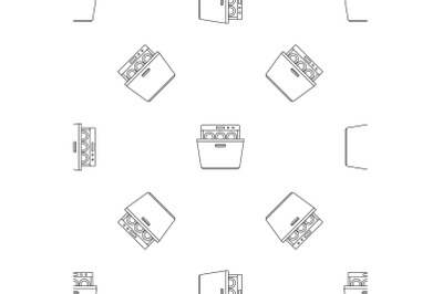 Modern dishwasher pattern seamless vector