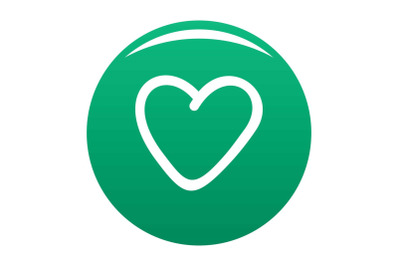 Greedy heart icon vector green