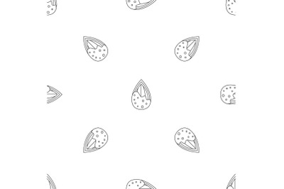 Crack almond pattern seamless vector