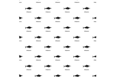 Ichthyosaurus pattern seamless vector