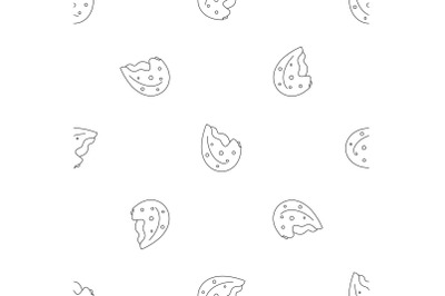 Shell almond pattern seamless vector