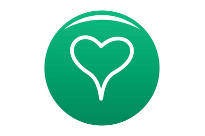 Woman heart icon vector green