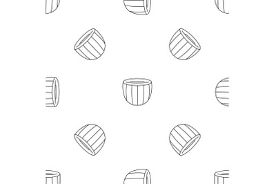 Half cutted almond pattern seamless vector