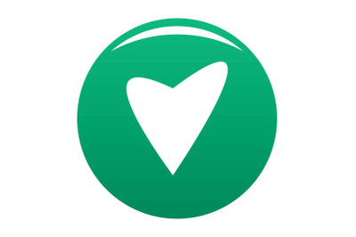 Gentle heart icon vector green
