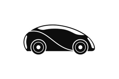 Futuristic driverless car icon, simple style