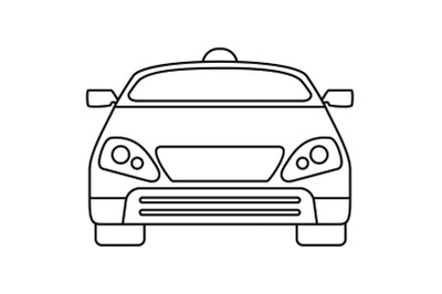 Smart modern car icon, outline style