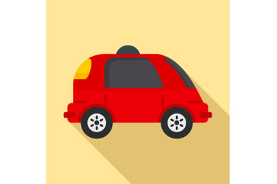 Driverless car icon, flat style