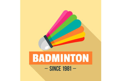 Badminton logo, flat style