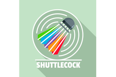 Shuttlecock logo, flat style