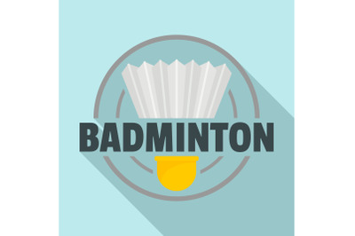 Badminton target logo, flat style