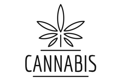 Farm cannabis logo, outline style