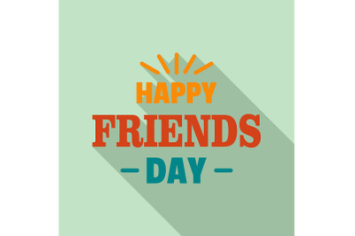Happy friends magic day logo, flat style