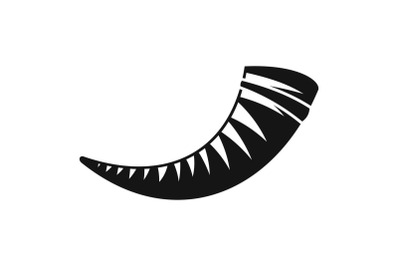 Jewish horn icon, simple style
