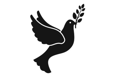 Peace pigeon icon, simple style