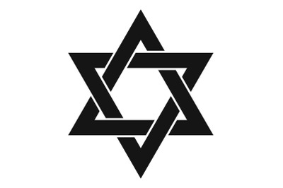 David star icon, simple style