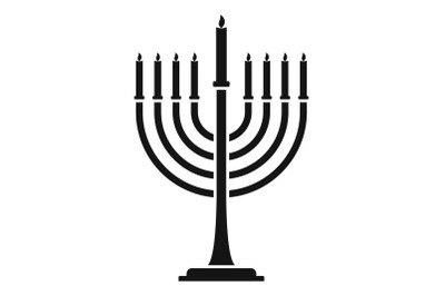 Menorah icon, simple style