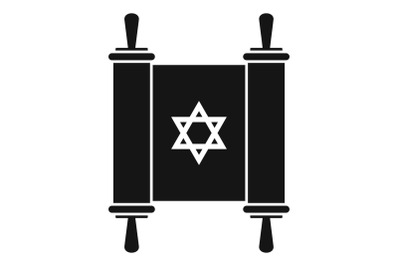 Torah papyrus icon, simple style