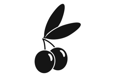Jewish olive icon, simple style