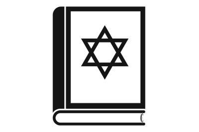 Torah book icon, simple style