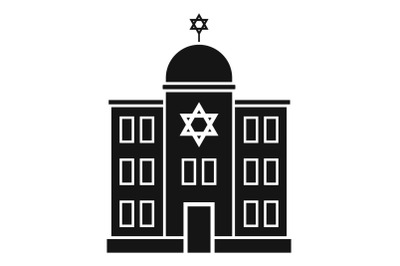 Jewish synagogue icon, simple style