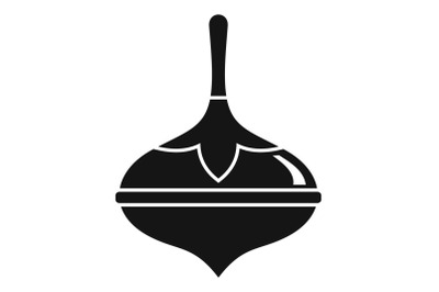 Conical dreidel icon, simple style