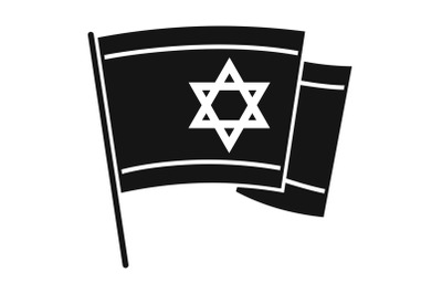 Israel flag icon, simple style