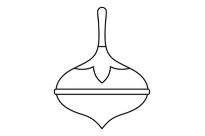 Conical dreidel icon, outline style