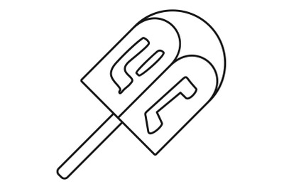 Dreidel icon, outline style